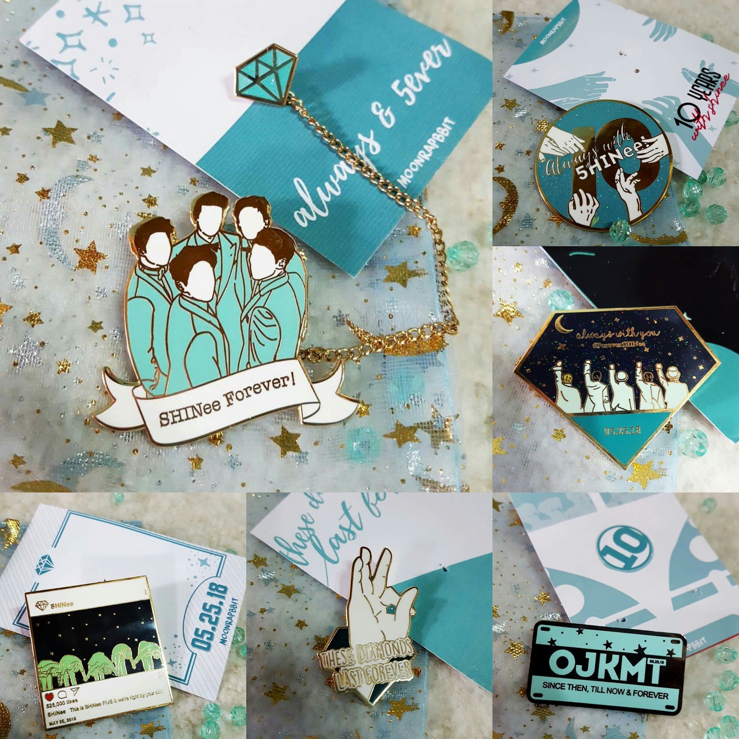 SHINee 10th ENAMEL PIN COLLECTION