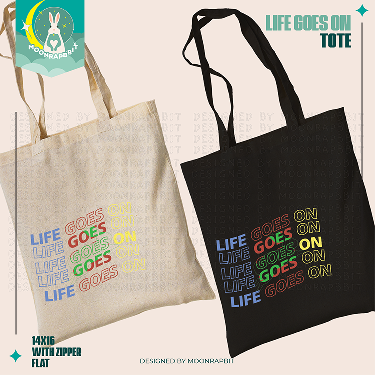 LIFE GOES ON ONEW TOTE BAG